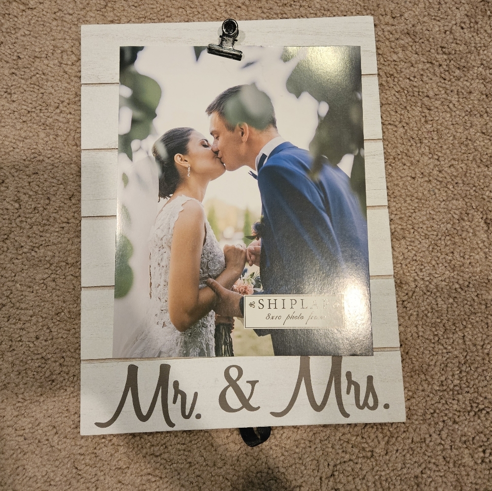 Mr & Mrs Photo wooden frame New